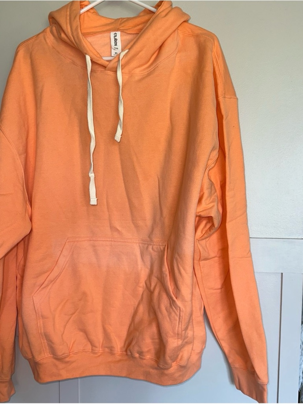 Tultex Men's Peach-Orange Pullover Hoodie